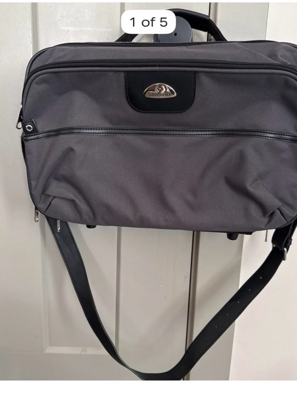 Samsonite Dark Gray Laptop Shoulder Bag with Black Strap